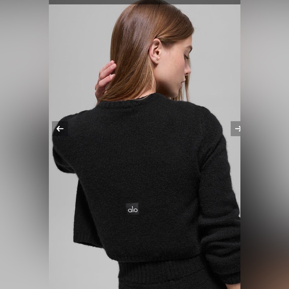 ALO Wool Cashmere New Class Cropped Cardigan